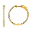 thumbnail image 2 of 0.45 T.W. Lab Created Round Diamond Hoop Earrings in 14K Gold, 2 of 5