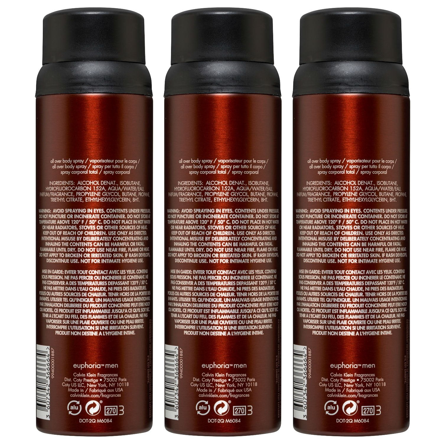 Calvin Klein Euphoria for Men Body Spray, oz, pk