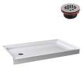 thumbnail image 6 of Streamline 60 in. x 36 in. Alcove Acrylic Shower Base With Left, Center or Right Drain / Glossy Black or White, 6 of 9