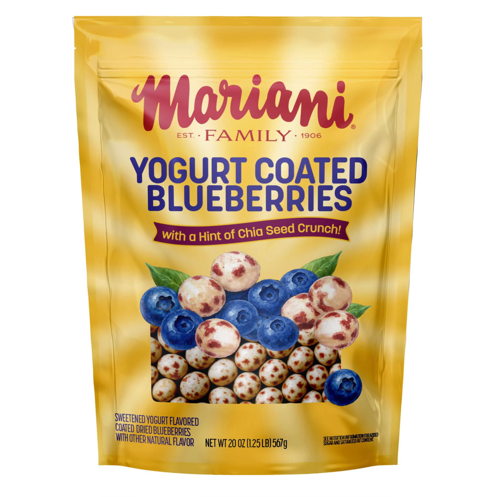 Mariani Yogurt Coated Blueberries with Chia Seed Crunch, 20 oz.