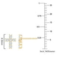 thumbnail image 4 of 0.31 CT. T.W. Round Cut Cross Diamond Stud Earrings in 14K Gold, 4 of 6