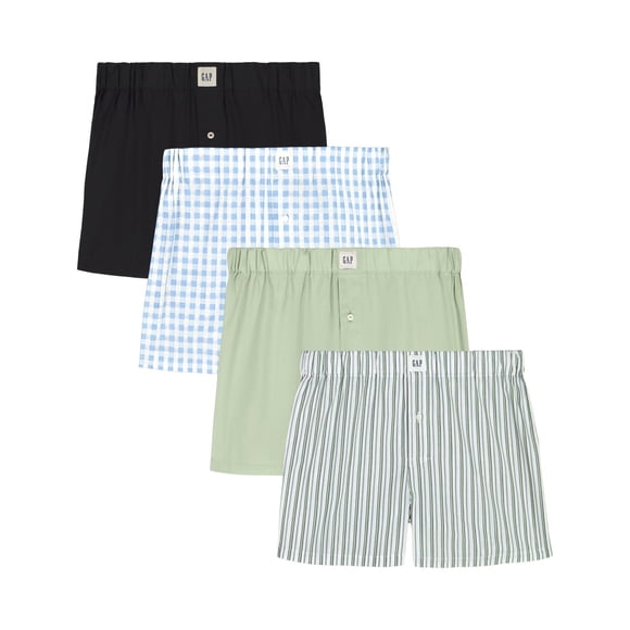 GapBody Men's 4-Pack Woven Boxer