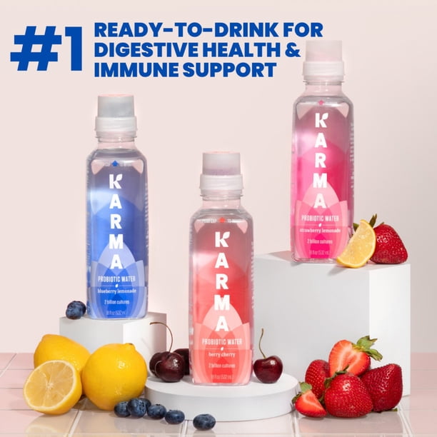 Karma Probiotic Water Variety Pack 18 oz., 12 pk. - Samsclub.com
