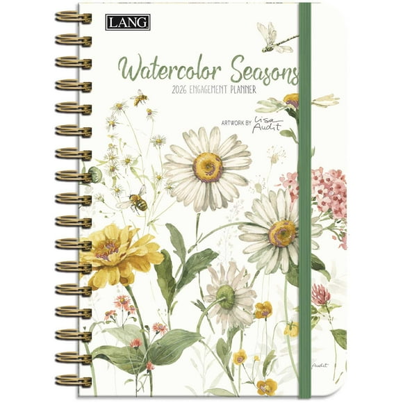 Watercolor Seasons 2026 Spiral Engagement Planner
