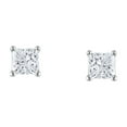 thumbnail image 4 of 0.47 CT. T.W. Princess Cut Solitaire Diamond Stud Earrings in 14K Gold, 4 of 8