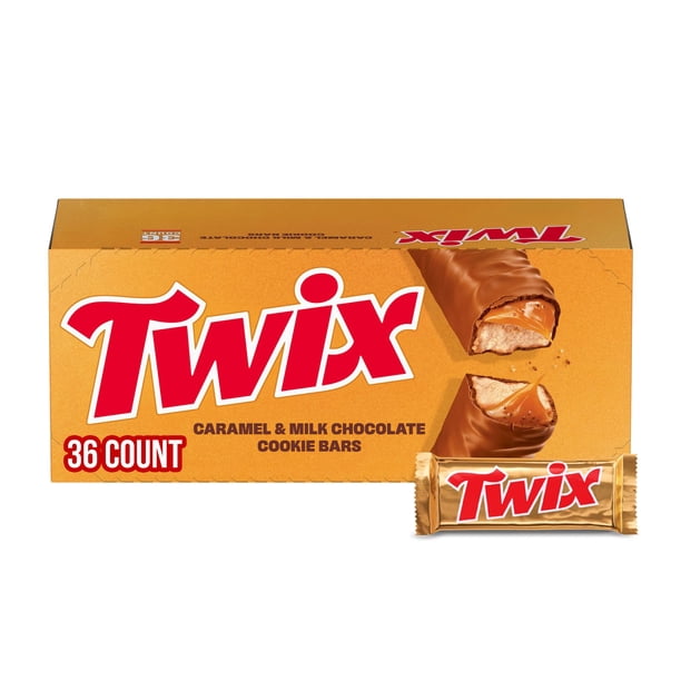 Twix Caramel Cookie Chocolate Candy Bars, Full Size, 1.79 oz., 36