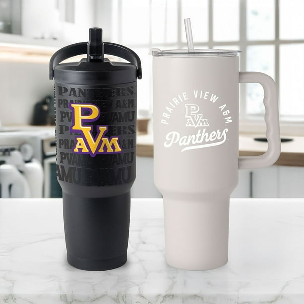 Logo Brands Prairie View A&M Panthers Stainless Steel Tumbler Set