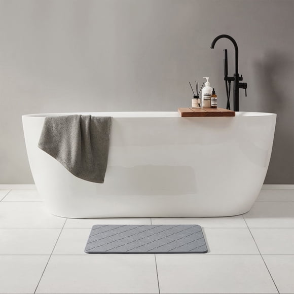 VCNY Home Diatomite Stone Bath Mat, 16" x 24"