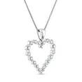 thumbnail image 3 of Round Cut Heart Diamond Pendant Necklace in 14K Gold, 3 of 9