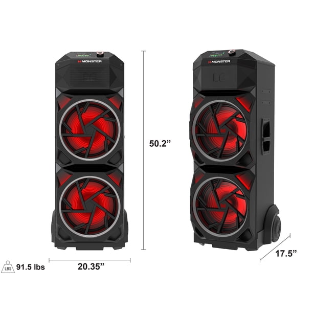 NEW! Monster GI30 Pro High Power 2000W Bluetooth Party Speaker
