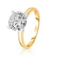 thumbnail image 2 of Lab Created Round Cut Solitaire Diamond Ring in 18K Gold, 2 of 7