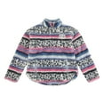 thumbnail image 4 of Hurley Girls Sherpa Printed Quarter-Zip Jacket, 4 of 8