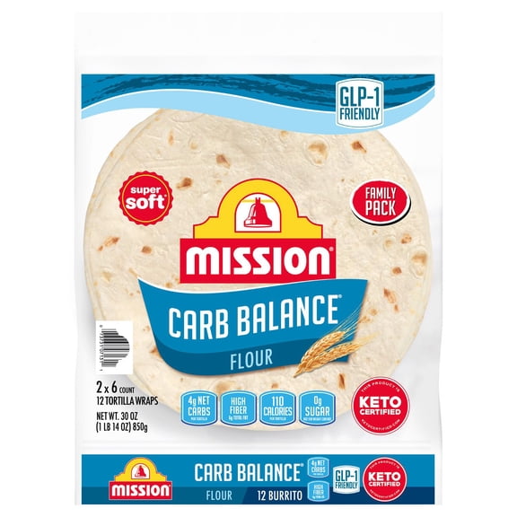 Mission Carb Balance 10" Wheat Flour Tortillas, 12 ct.