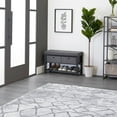 thumbnail image 1 of neatfreak Fabric Upholstered Shoe Storage Bench with 2 Drawers, 1 of 8