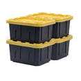 thumbnail image 2 of Member's Mark 5 Gallon Heavy-Duty Black and Yellow Storage Tote, 12.3" D x 16.4" W x 8.6" H, 4 pack, 2 of 8