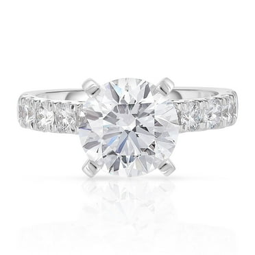 Lab Created Round Cut Diamond Ring