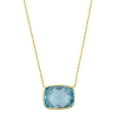 thumbnail image 2 of Cushion Cut Gemstone Bezel Set Necklace in 14K Gold, 2 of 5