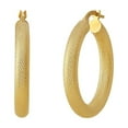 thumbnail image 3 of Diamond Cut Round Hoops in 14K Yellow Gold, 3 of 9