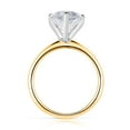 thumbnail image 3 of Lab Created Pear Cut Solitaire Diamond Ring In 18K Gold, 3 of 7