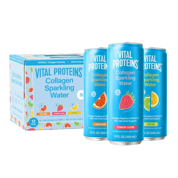 Vital Proteins Collagen Peptides Sparkling Water Variety Pack, 12 fl. oz., 12 pk.