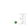 thumbnail image 3 of Round Cut Gemstone & 0.28 CT. T.W. Halo Diamond Stud Earrings in 14K Gold, 3 of 4