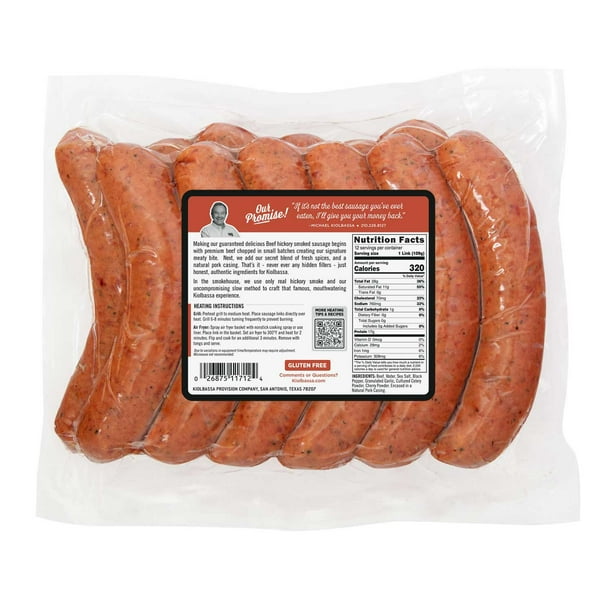 Gluten Free Kiolbassa Organic Smoked Beef Sausage Kiolbassa Brand