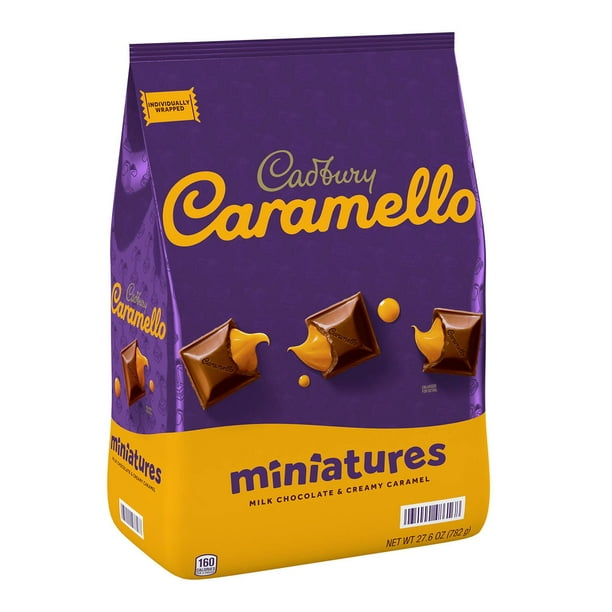 CADBURY CARAMELLO Milk Chocolate Caramel Candy, Minis, 27.6 oz
