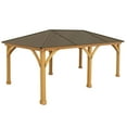 thumbnail image 3 of Yardistry All-Cedar Meridian Gazebo with Aluminum Roof, Choose Size, 3 of 8