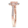 thumbnail image 4 of Morganite and Diamond Accent Quatrefoil Halo Ring in 14K Gold, 4 of 6