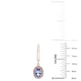 thumbnail image 3 of Oval Cut Genuine Gemstone and 0.16 CT. T.W. Diamond Dangle Earrings in 14K Gold, 3 of 5