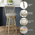 thumbnail image 5 of HH2 Home Garlington Wood Swivel Adjustable Height Stool, 5 of 23