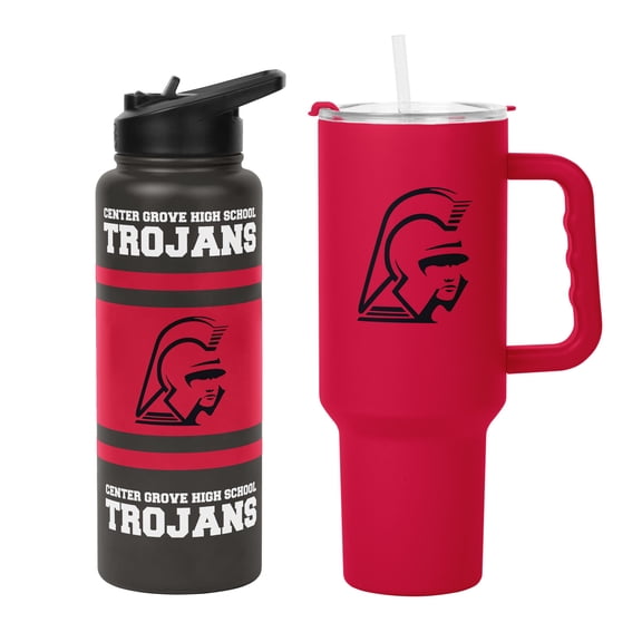 Logo Brands Center Grove School Trojans Tumbler Set