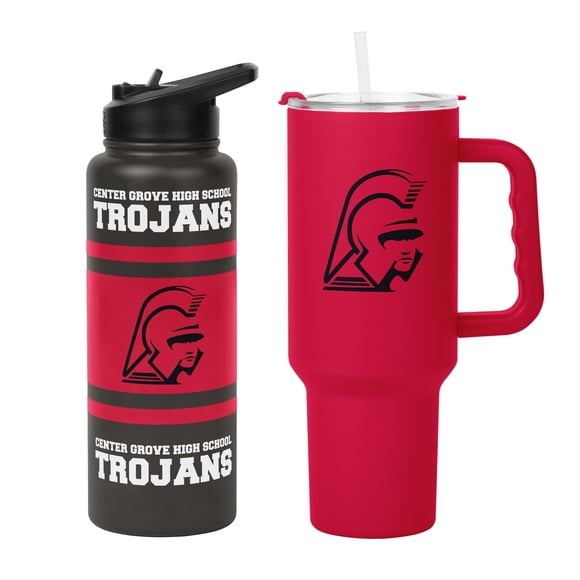 Logo Brands Center Grove School Trojans Tumbler Set