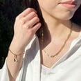 thumbnail image 3 of Paperclip & Cable Chain Bracelet with Padlock Charm in 14K Gold, 3 of 5