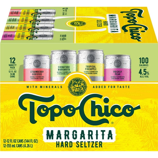 Topo Chico Hard Seltzer Margarita Variety Pack 12 fl. oz. can, 12