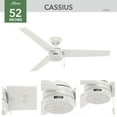 thumbnail image 2 of Hunter 52" Cassius Outdoor Ceiling Fan With Pull Chain, Choose Color, 2 of 14