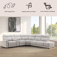 thumbnail image 2 of Kimmel Power Reclining Leather Sectional with Power Headrest, 2 of 8