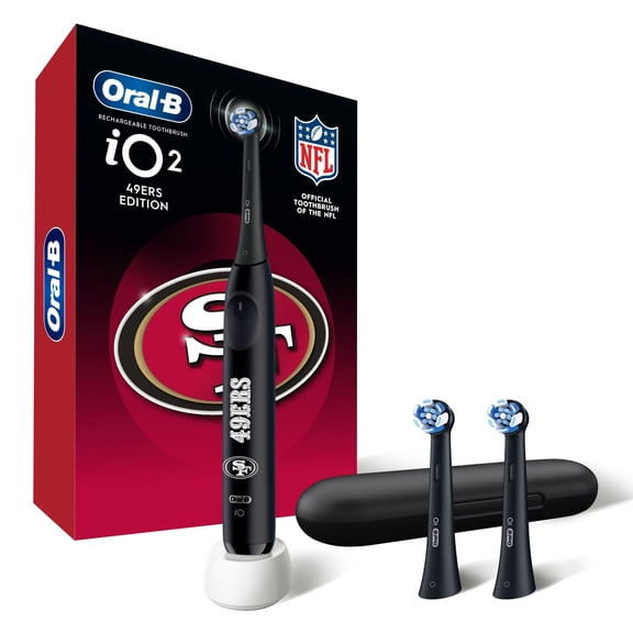 Oral-B iO Series 2 NFL San Fransisco 49ers Electric Toothbrush, Handle + 2 Brush Heads