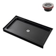 thumbnail image 5 of Streamline 60 in. x 36 in. Alcove Acrylic Shower Base With Left, Center or Right Drain / Glossy Black or White, 5 of 9