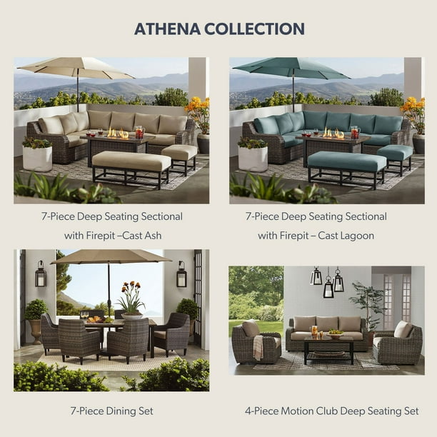 ヴィッテセンス#アスメラ７個セット Member's Mark Athena 7-Piece Sectional with Firepit - Samsclub.com