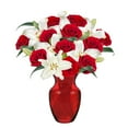 thumbnail image 1 of Member's Mark Red Roses and Lilies Vase Arrangement, 1 of 4
