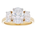 thumbnail image 1 of 3.00 CT.T.W. Lab Created Oval Cut 3 Stone Diamond Ring in 14K Gold, 1 of 2