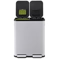 thumbnail image 1 of Simpli-Magic 16 Gallon (30L x 30L) Dual Compartment Step Trash Can, Multiple Colors – Kitchen Garbage Can with Slow-Close Lids – Waste & Recycling Bins, Odor Control, Hands-Free, Easy to Clean, 1 of 5