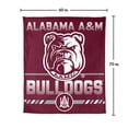 thumbnail image 7 of Logo Brands Alabama A&M Bulldogs 60"x70" Super Plush Blanket, 7 of 7