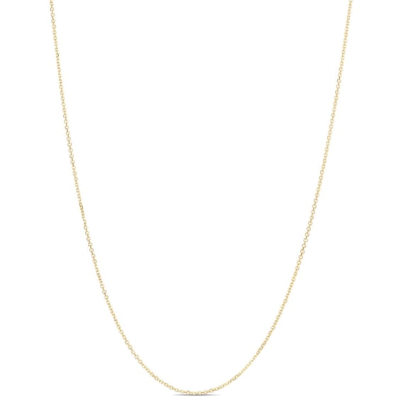Diamond Cut Cable Link Chain Solid in 14K Gold