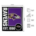 thumbnail image 3 of Logo Brands Baltimore Ravens 60"x70" Super Plush Blanket, 3 of 6