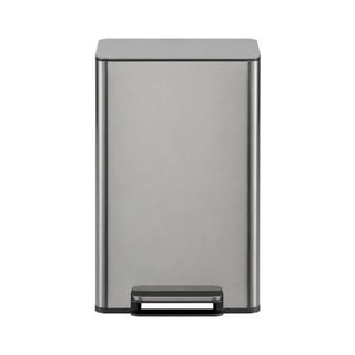 Simpli-Magic Infinity Edge 50 Liter / 13.2 Gallon Rectangular Step Trash Can, Hands-Free Soft-Close Lid, Premium Fingerprint-Resistant Finish for Kitchen and Recycling, Choose Color