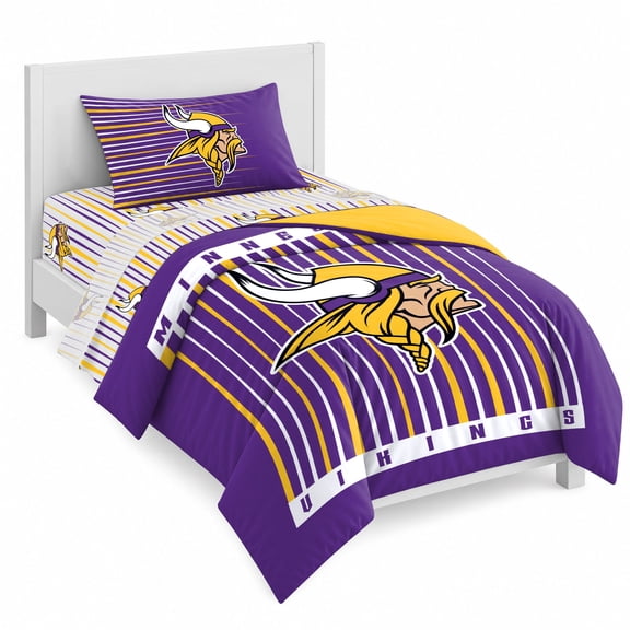 Logo Brands Minnesota Vikings Bed-In-A-Bag Set