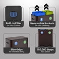 thumbnail image 3 of Simpli-Magic 18.5 Gallon (40L x 30L) Dual Compartment Step Trash Can – Kitchen Garbage Can with Waste & Recycling Bins – Slow-Close Lid, Odor Control, Hands-Free, 3 of 5