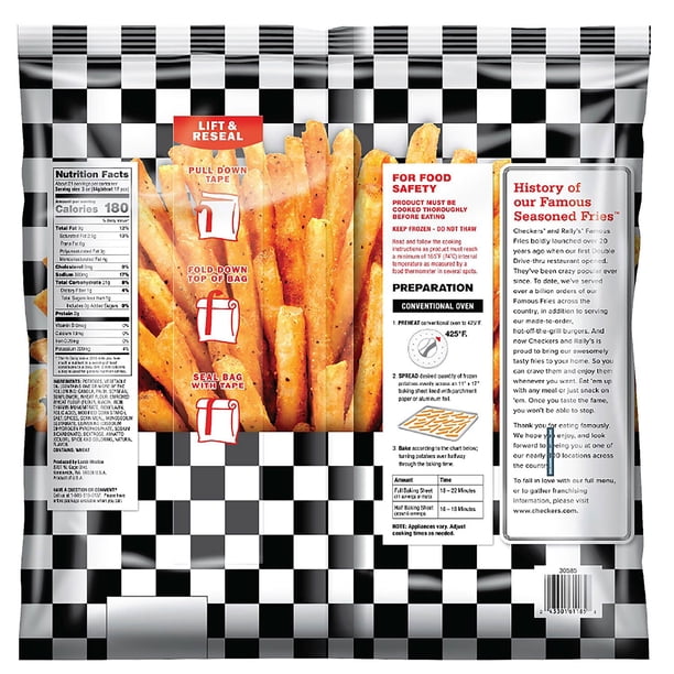 Checkers and Rally's Famous Seasoned Fries, Frozen, 4 lbs